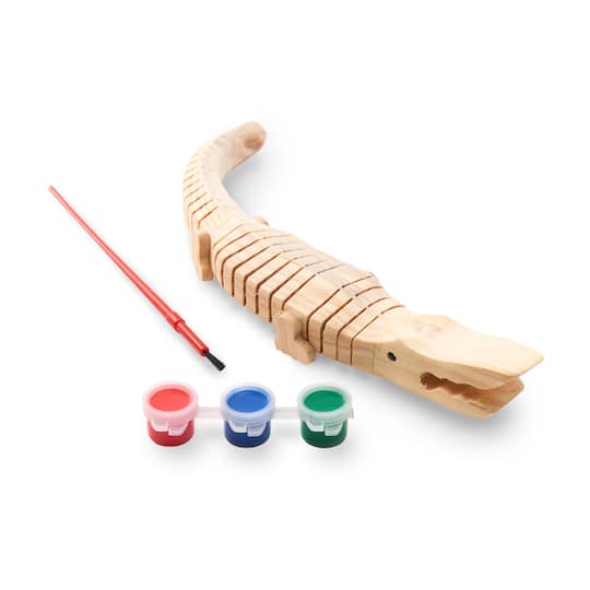 12 Pack: Wooden Wiggle Alligator Kit by Creatology&#xAE;